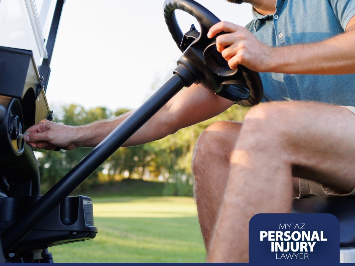 Golf Cart Accident In Arizona With Driver Behind the Wheel